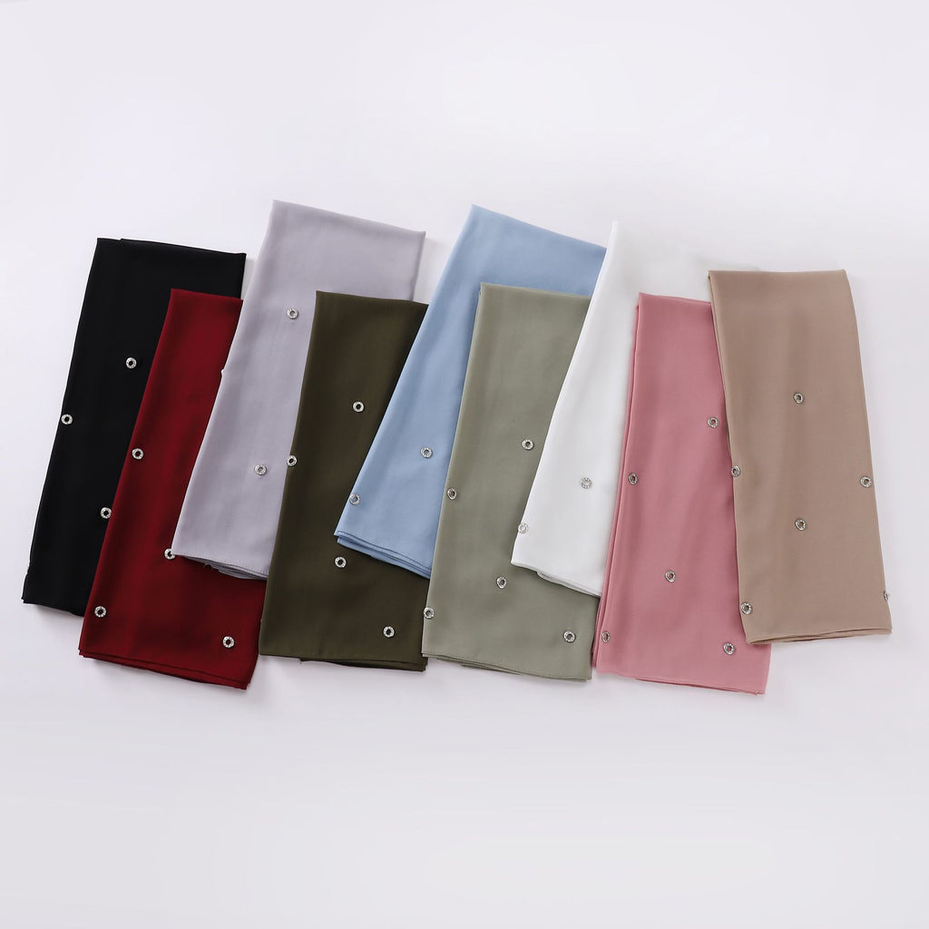 New pearl chiffon single head diamond scarf Middle East and Africa headscarf hijab