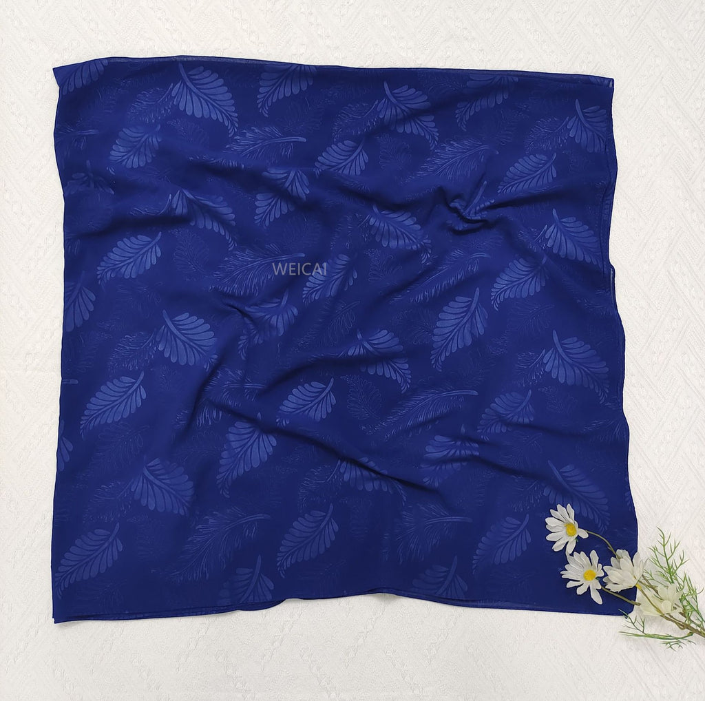 Size Pattern Customized Chiffon Cotton Polyester Long Towel Square Scarf Scarf Leaf Embossing Printing Middle East Headscarf Yarn