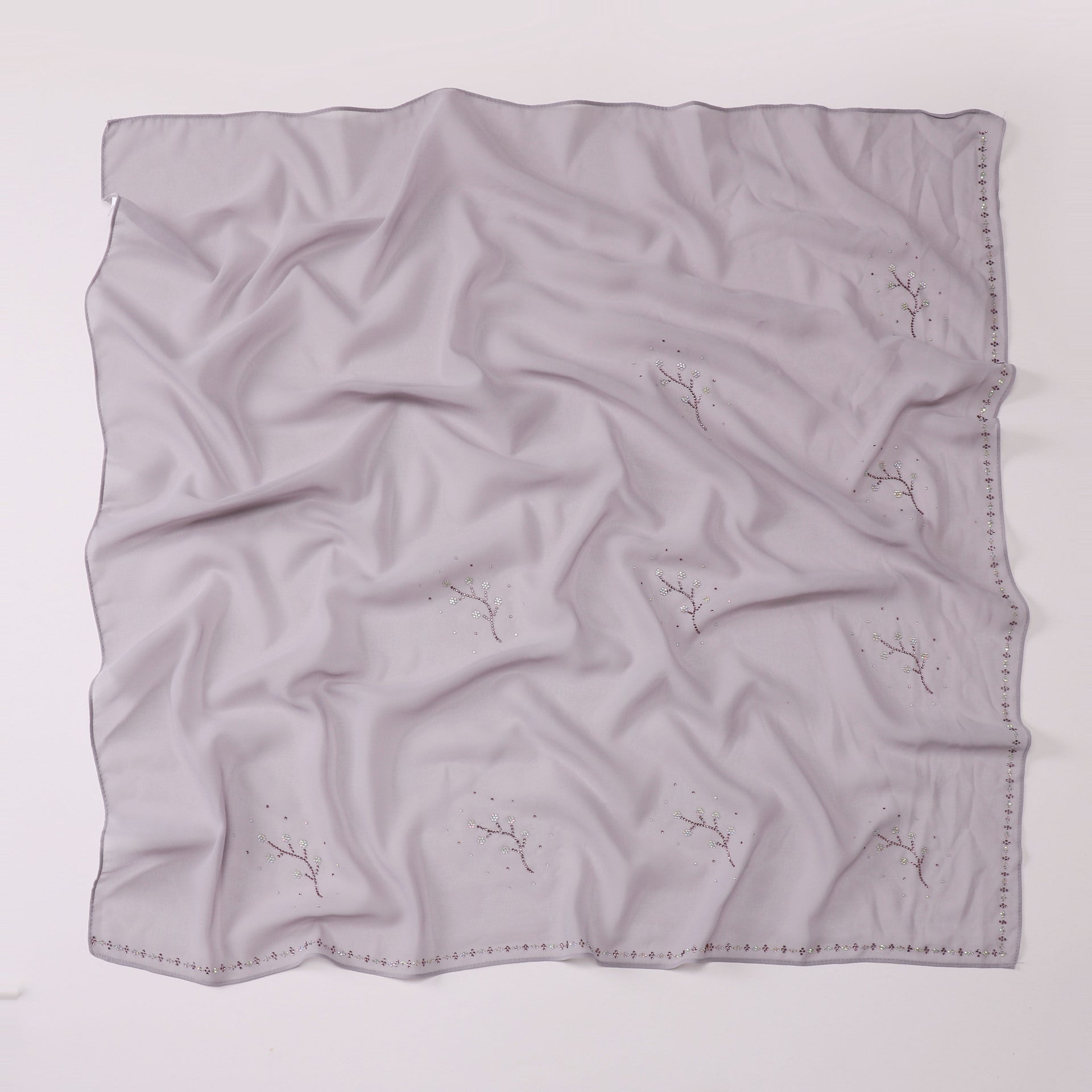 Kuaishou new pearl chiffon, high quality Middle Eastern diamond, hot diamond square towel bag yarn towel