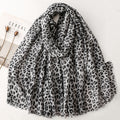 Cotton and linen feel scarf soft silk scarf leopard print burr print shawl