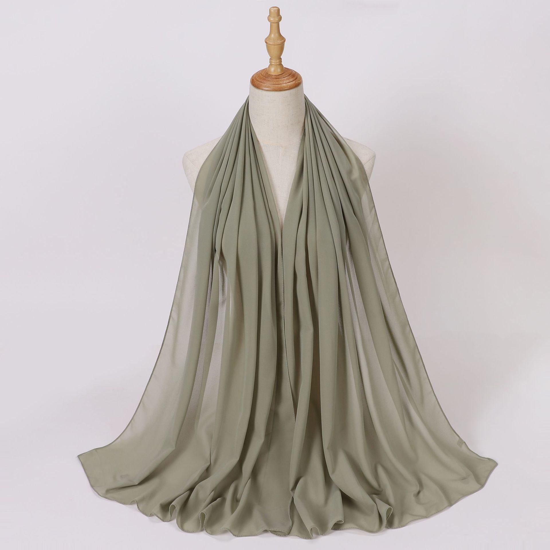 Monochrome pearl chiffon, long scarf hijab malay hijab headscarf Middle East Africa headscarf