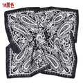 Spring and summer new fashion retro cashew nut pattern printing 90 * 90 satin large square scarf silk scarf