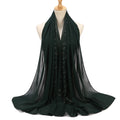 Solid color pearl chiffon hot diamond scarf Malay Indonesian headscarf  scarf Middle East headscarf
