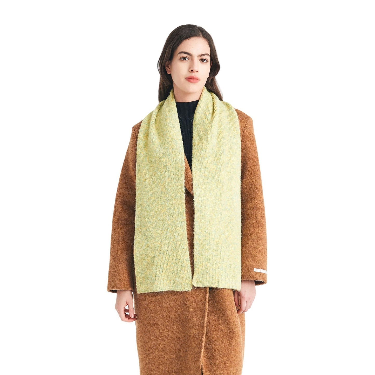 2025 autumn and winter new high-end quality Korean men and women's flower-clipped wool knitted scarf