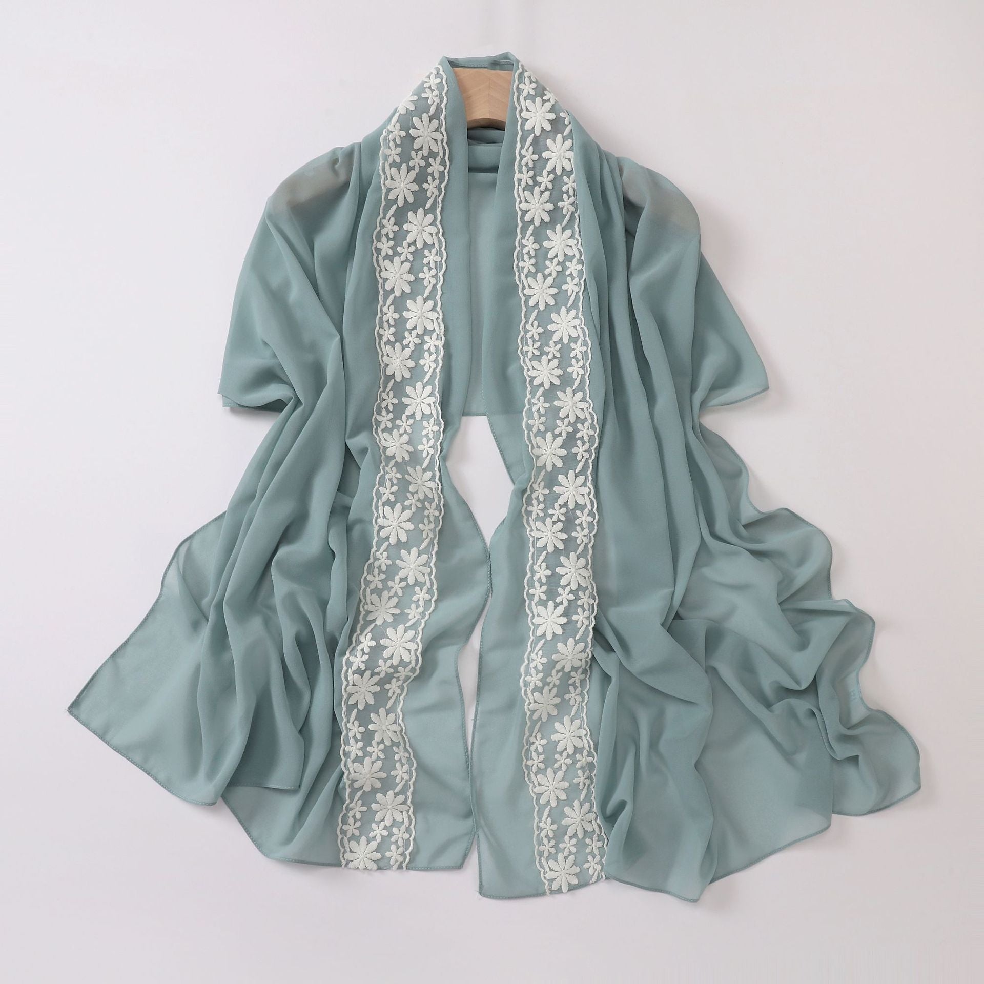 New lace pearl chiffon scarf,  scarf, Middle East, Africa, Malaysia, Indonesia headscarf