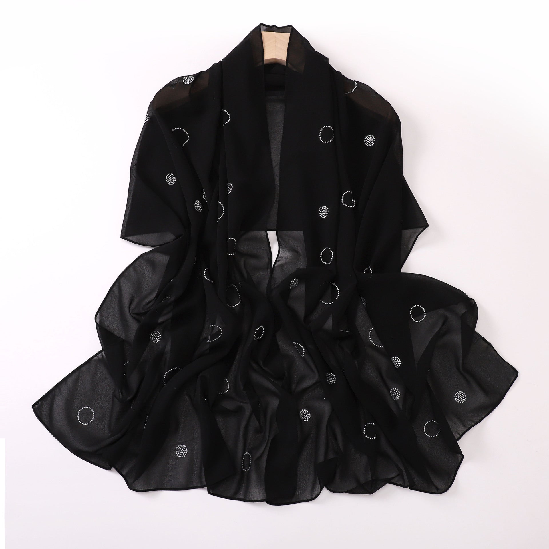 Pearl chiffon hot diamond long scarf, Indonesian headscarf, Middle East and Africa headscarf