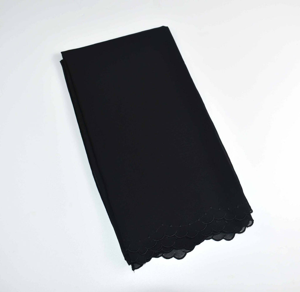 pearl chiffon embroidered scarf malaysian headscarf  Middle East Africa hijab