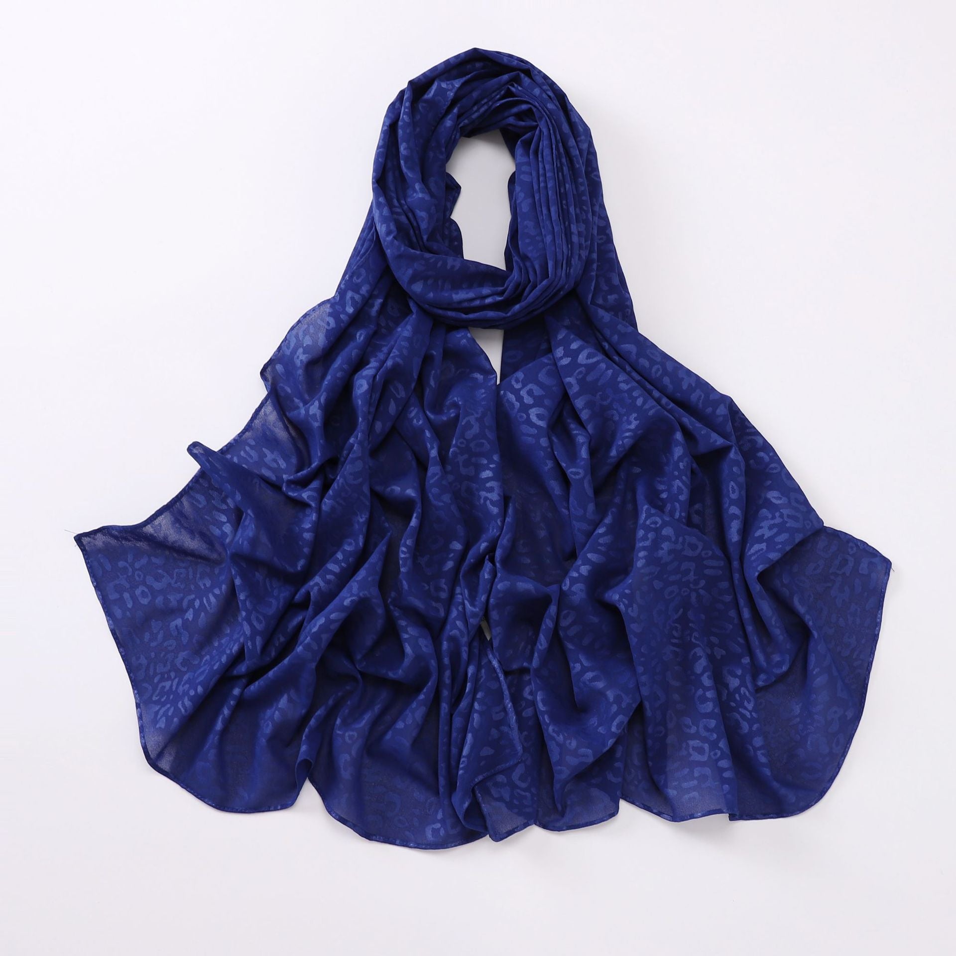 New pearl chiffon, leopard print embossed scarf, gauze Middle East North Africa Malay headscarf hijab