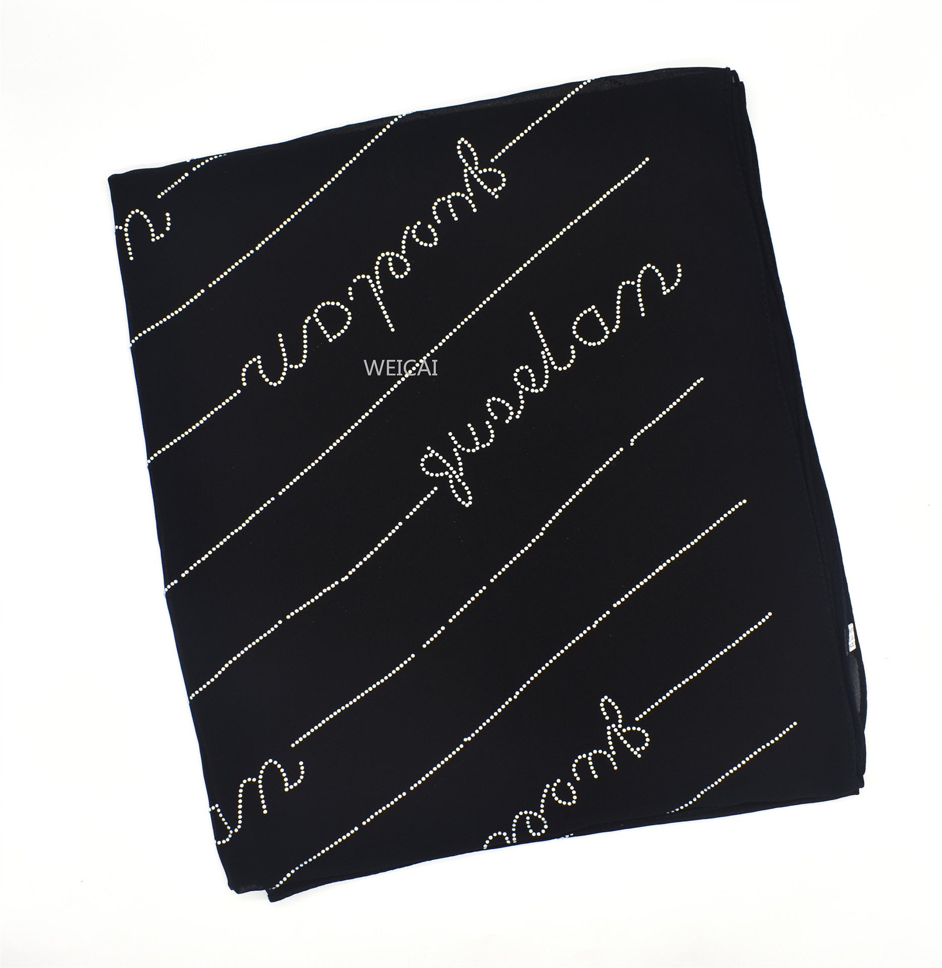 New Solid Color Pearl Chiffon Long Hot Diamond Alphabet Ethnic Scarf Women Shawl