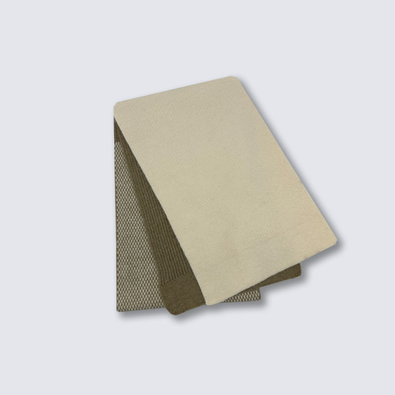 Korean designer has the same niche splicing, changing needle color matching, knitted scarf, women's autumn and winter warm wool small scarf