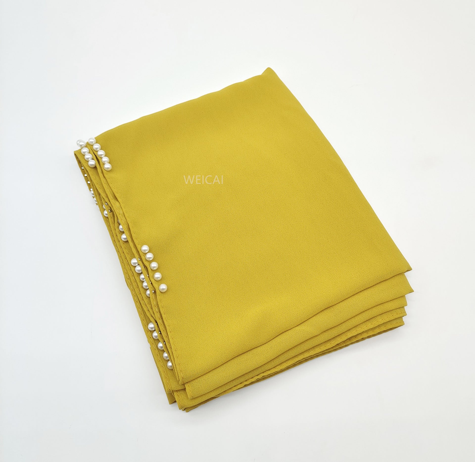 Customized flower beads pearl chiffon scarf  Women headscarf Malaysia Indonesia hijab