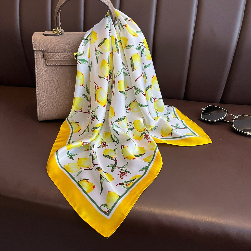 Spring and Summer Printing Square Scarf Temperament Neck Small Scarf Professional Decoration Scarf Shawl Women