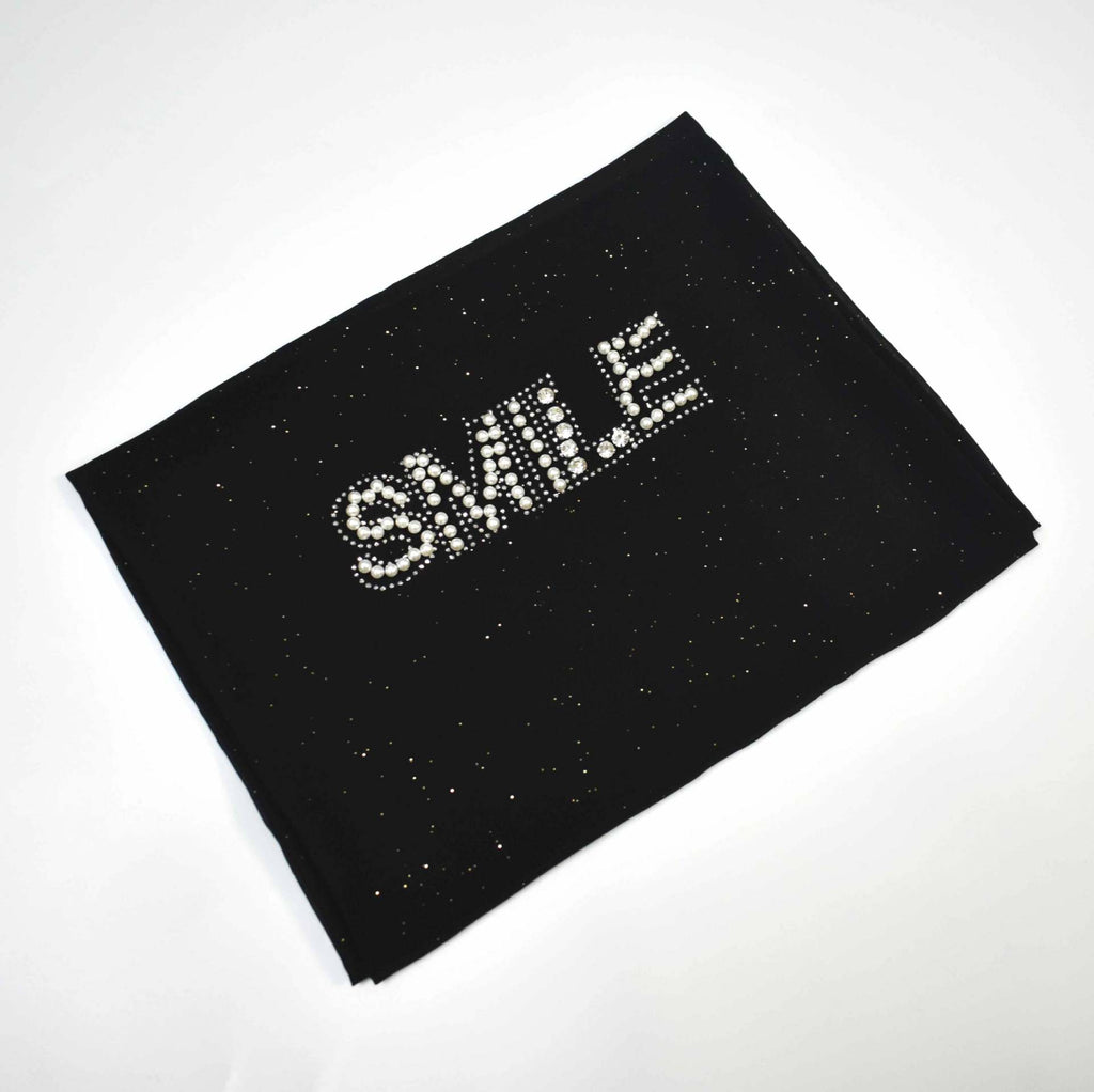 Can sprinkle gold pearl chiffon scarf hot diamond bead fixed diamond hijab