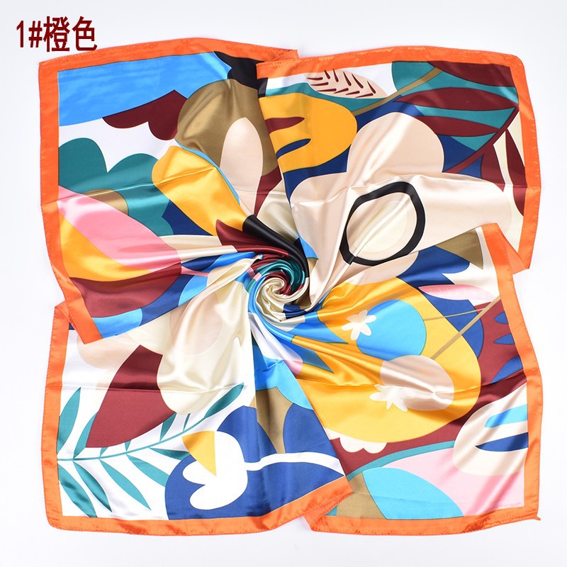 New product hot-selling fashion retro printing 90cm-color diced large square scarf silk scarf square scarf advanced sense