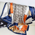 90Cm satin square scarf, European and American women's headscarf, printed Middle Eastern scarf, decorative scarf