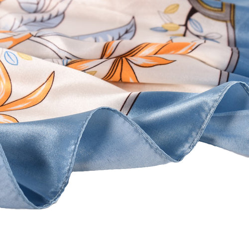 Autumn and winter new small fresh plants and flowers 90 square silk scarves for women