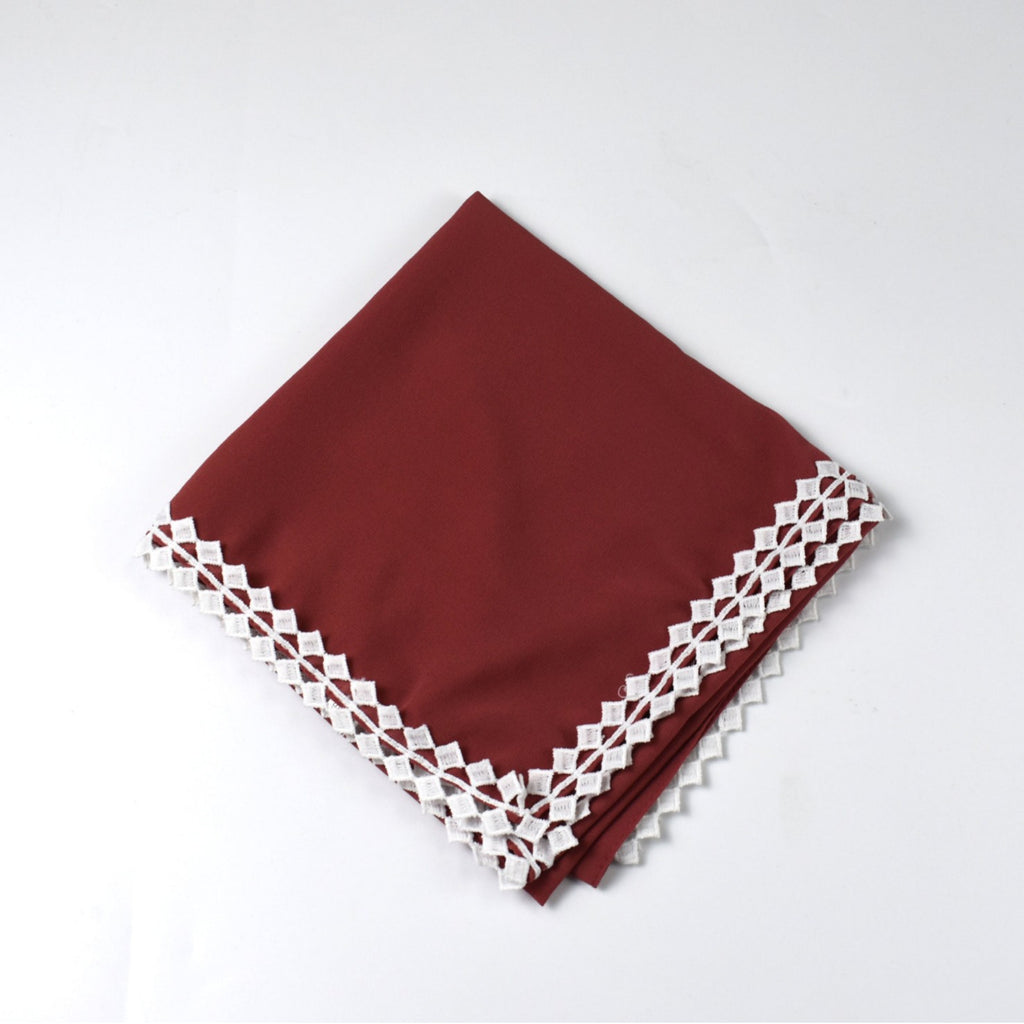 New pearl chiffon lace square scarf middle east headscarf malaysia headscarf hijab