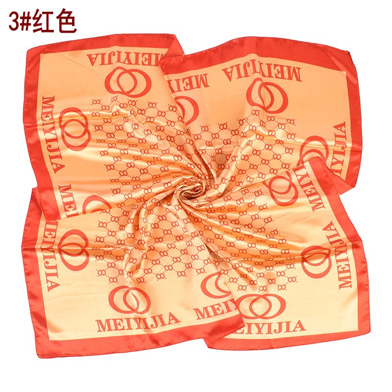 New fashionable ring letter pattern printing 90-color square towel, headscarf