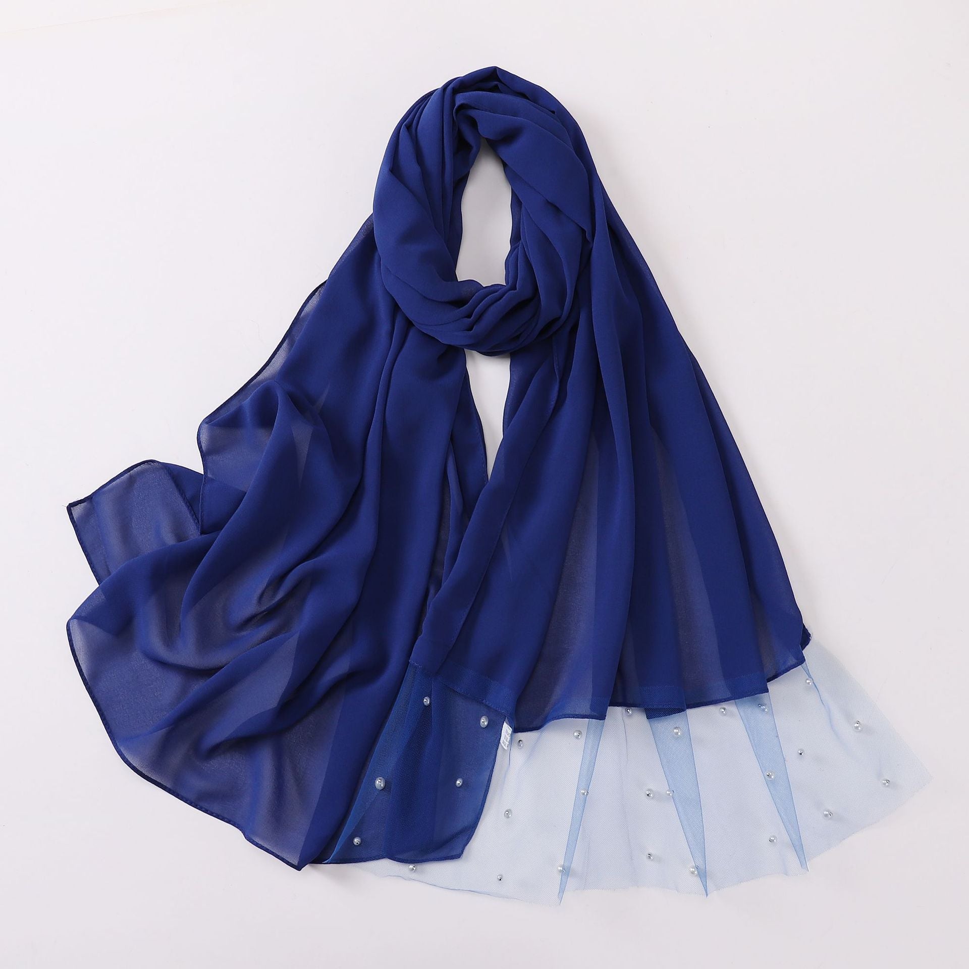 Pearl Chiffon Lace Edge Square Scarf Middle East Africa Headscarf Malaysia Indonesia Hijab