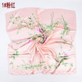 Summer new French elegant peony bouquet pattern 90 satin large square scarf headscarf scarf