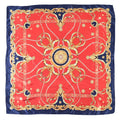 Autumn and winter new European and American retro chain women's 90cm-color diced versatile decorative imitation silk large square scarf women