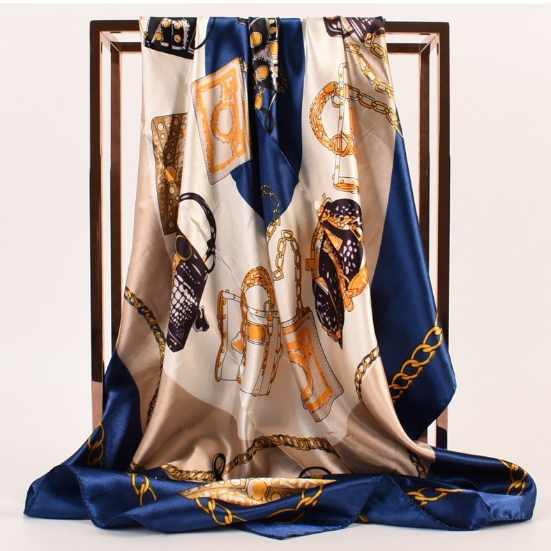 Fashion new professional square scarf women's casual bag pattern, scarf silk scarf, one piece is sent on behalf of others.