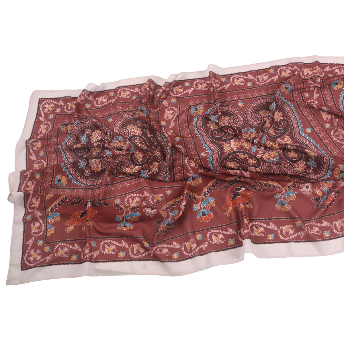 Malaysian Printed Chiffon Scarf Bohemian Fashion Simple Spring and Summer Sunscreen Scarf Shawl