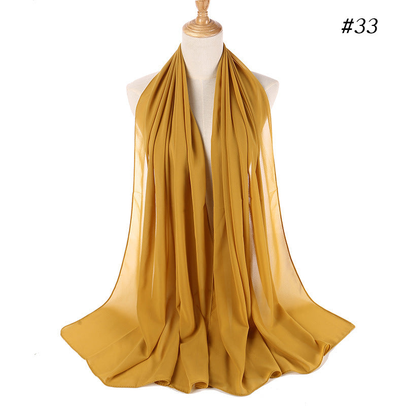 86 color pearl chiffon bubble headscarf, women's hijab scarf