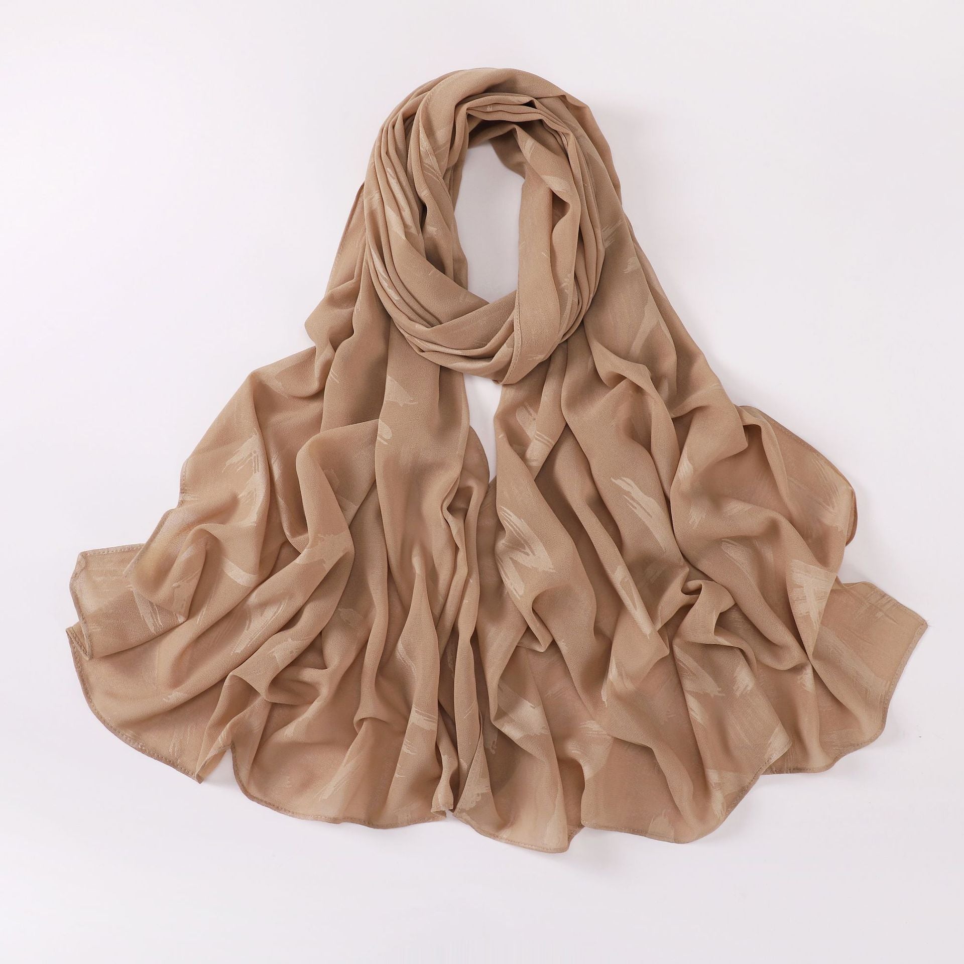 New pearl chiffon letter embossed scarf  scarf Middle East and North Africa headscarf Beach scarf Shawl