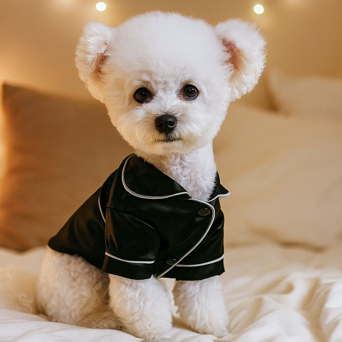 Pet pajamas clothes Teddy Bichon Pomeranian Bulldog clothing, puppy dog cat local comfortable silk clothes