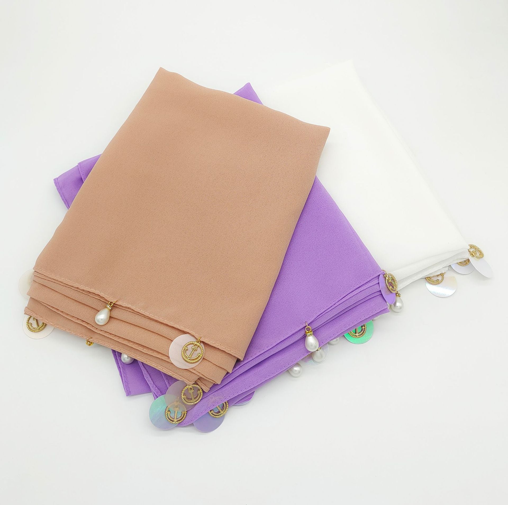 New pearl chiffon scarf women's hijab Malaysia  Bubble chiffon headscarf