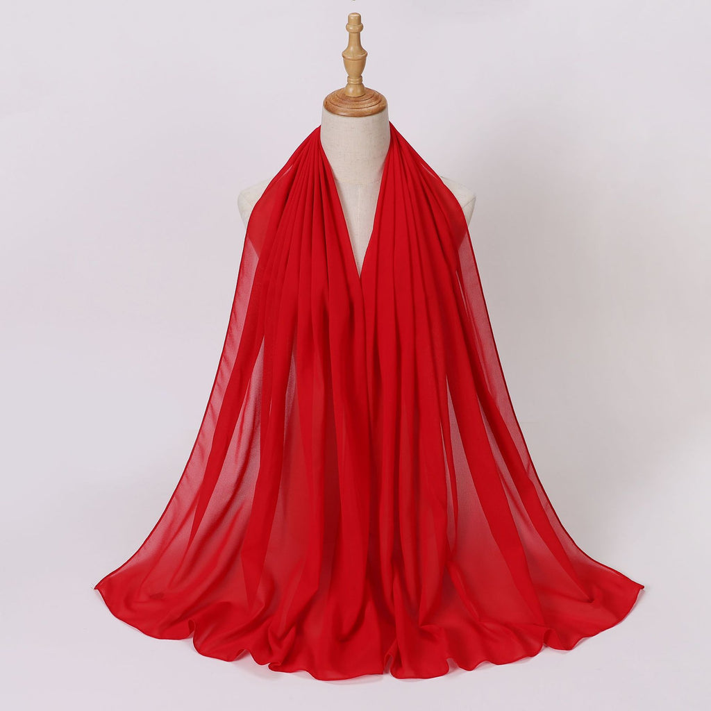 Monochrome pearl chiffon, long scarf hijab malay hijab headscarf Middle East Africa headscarf