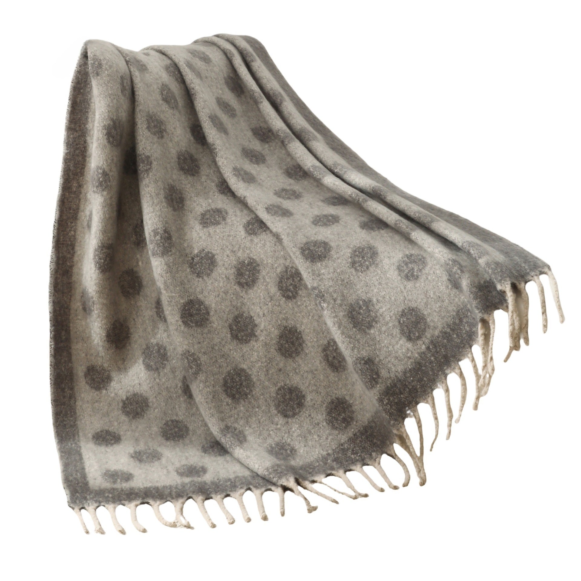 Blanket new European and American autumn and winter imitation mohair thickened circle large shawl jacquard blanket