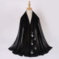 New Diamond Flower Pearl Chiffon Scarf Women's Scarf Middle East Headscarf