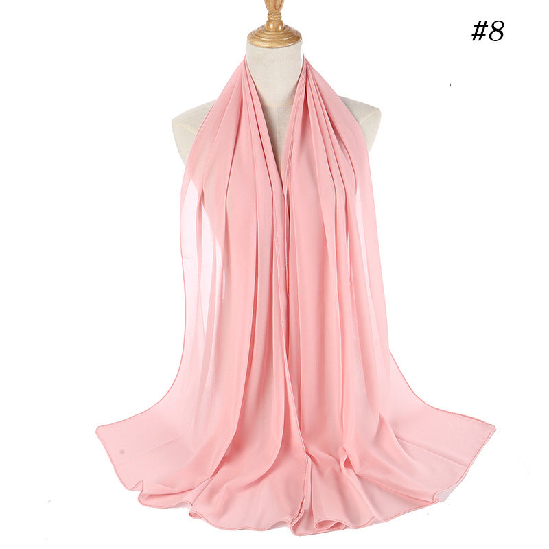 Malaysian gauze, pearl chiffon bubble silk scarf, headscarf, ethnic headscarf