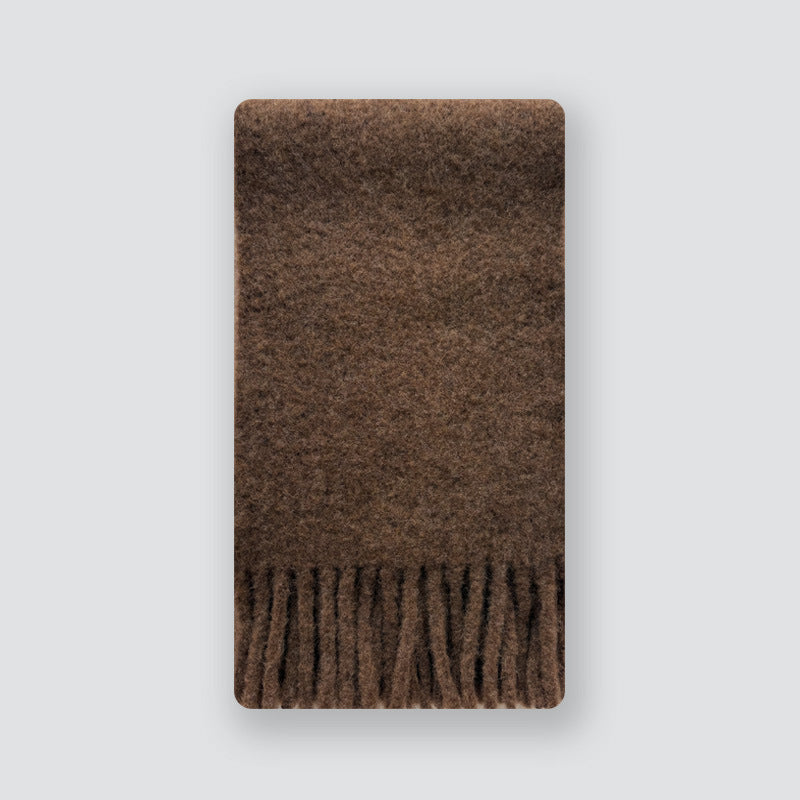 Order spinning clip flower 22% Alpaca alpaca wool blended scarf women's winter Korean atmosphere solid color scarf