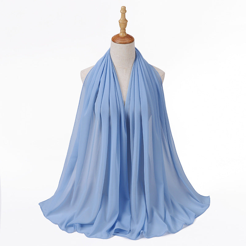 86 color pearl chiffon bubble headscarf, women's hijab scarf