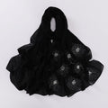New pearl chiffon single-headed flower hot diamond bead scarf, gauze, Middle East and Africa, headscarf hijab.