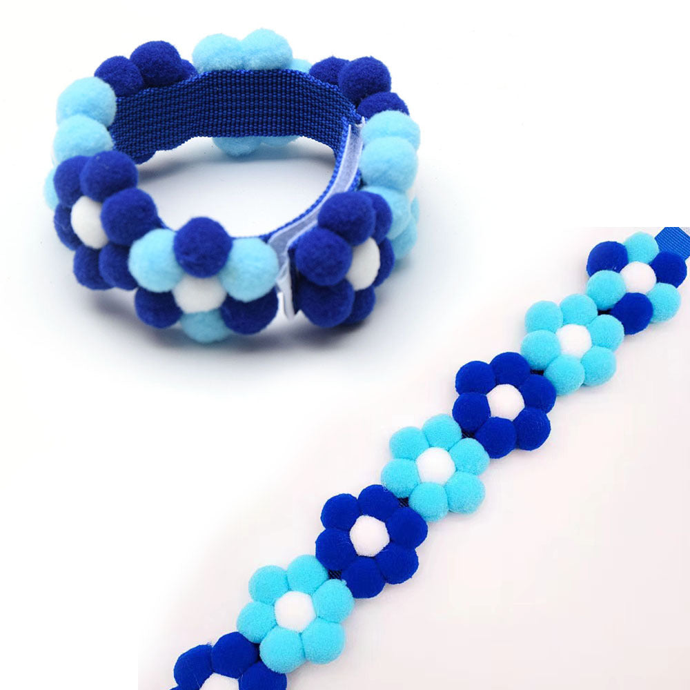 Rainbow Pet Collar Big Dog Neck Circle Shiba Inu Adjustable Hairball Collar Cat Scarf