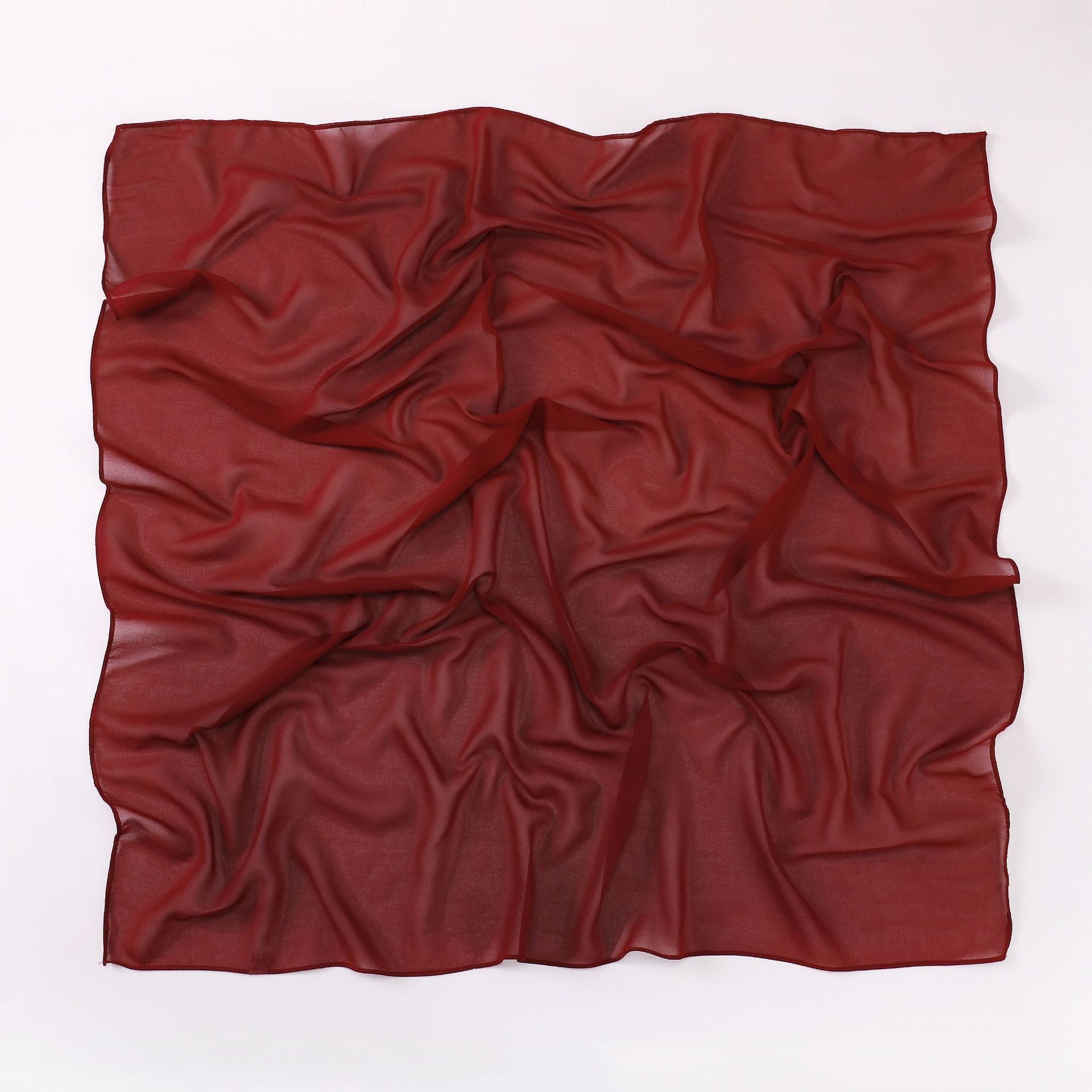 Monochrome pearl chiffon square scarf middle east headscarf gauze malay headscarf hijab