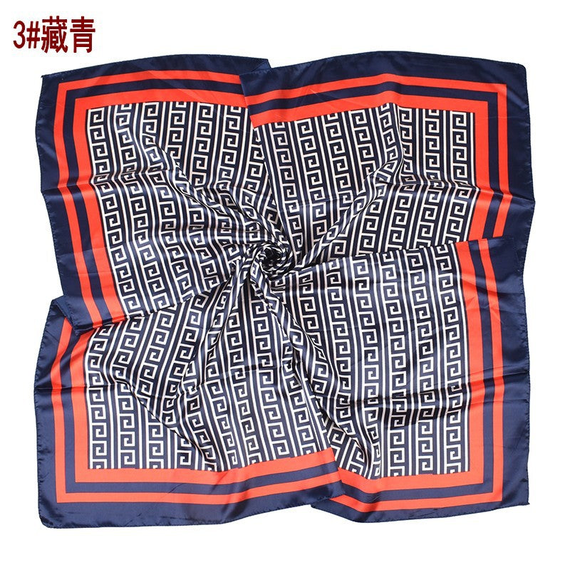 New fashion retro printing 90 * 90 satin large square scarf silk scarf, cross
