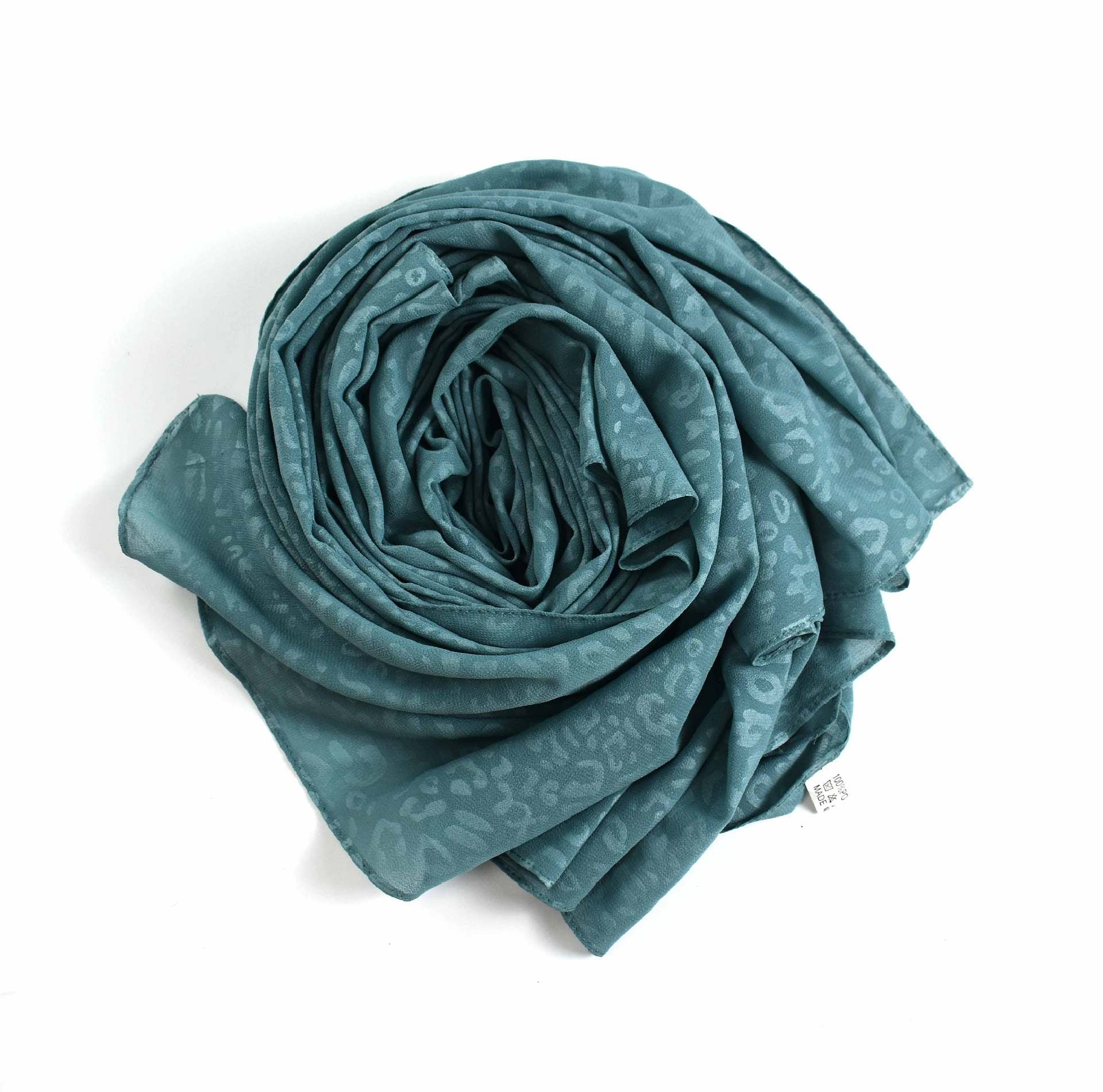 New leopard print embossed pearl chiffon scarf,  scarf, Middle East headscarf, Malayan hijab