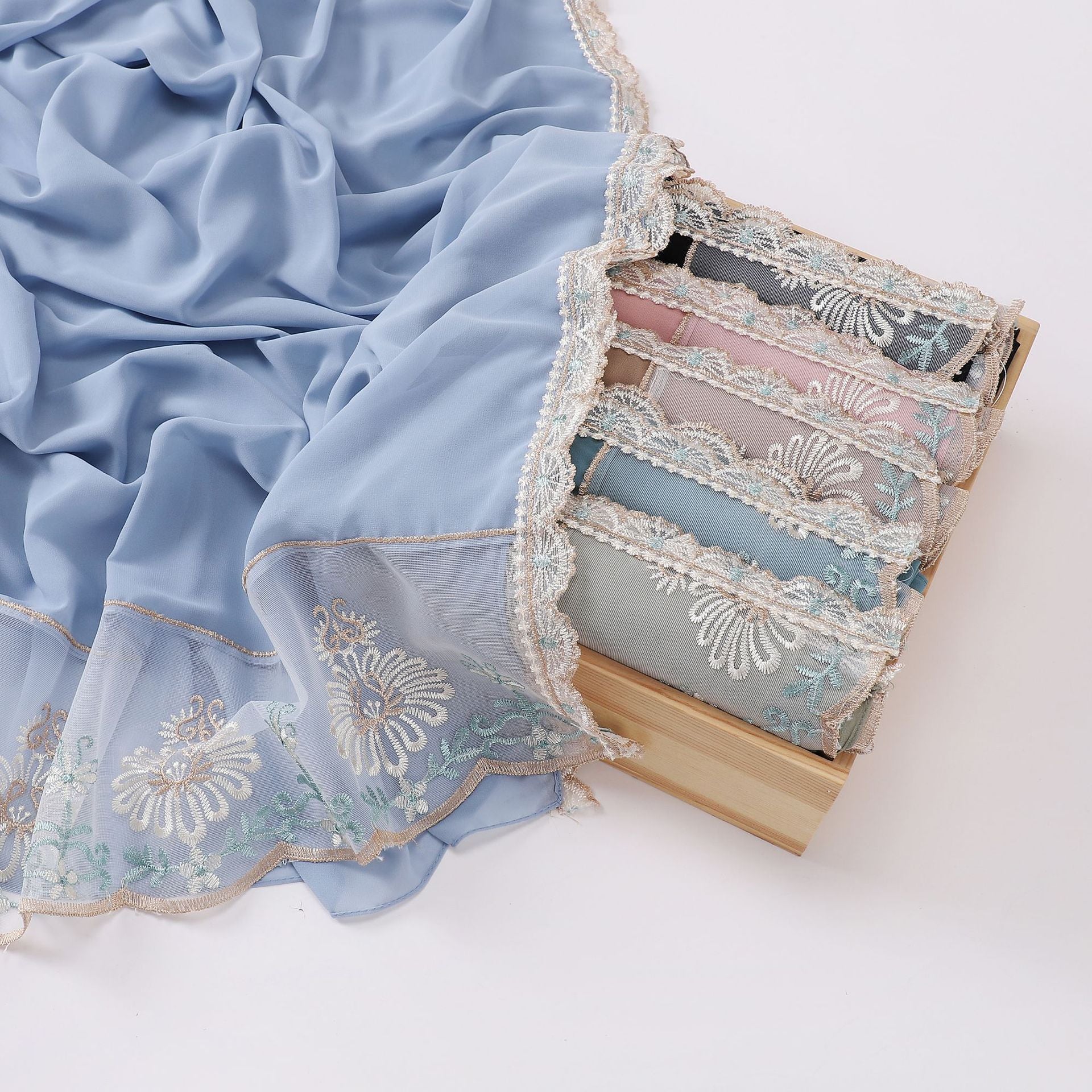 New chiffon color lace L-shaped long scarf  scarf Middle East and Africa headscarf hijab