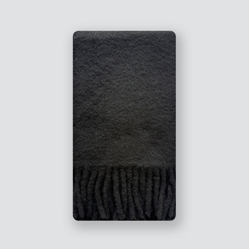 Order spinning clip flower 22% Alpaca alpaca wool blended scarf women's winter Korean atmosphere solid color scarf