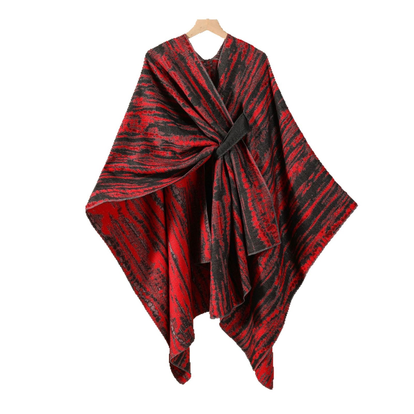 Harajuku lady literary travel photo shawl cape with new autumn and winter nostalgic retro warm cardigan