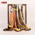 Summer new fashion cashew flower 90 square scarves women, printed fashion large silk scarves, scarves silk scarves