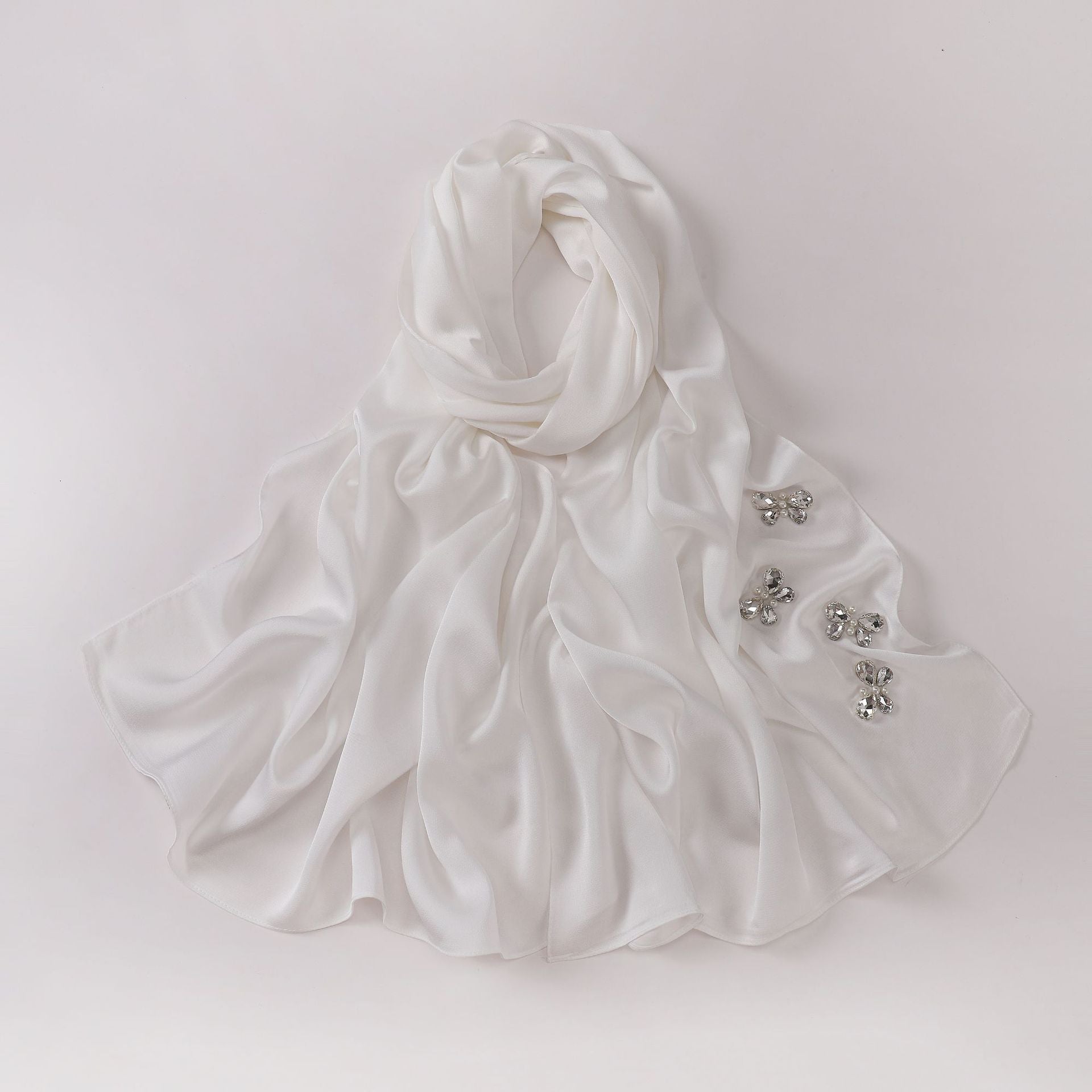 New bubble chiffon butterfly rhinestone scarf yarn South East Asia Malay headscarf hijab