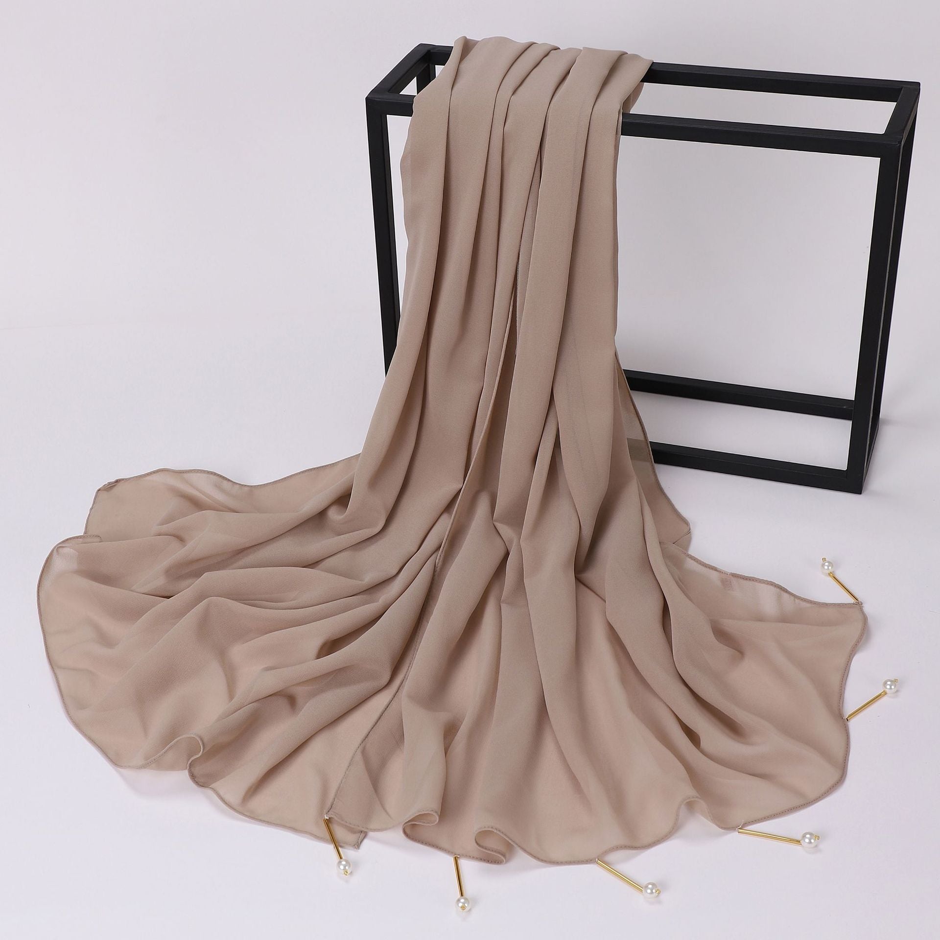 New pearl chiffon scarf Middle East Africa South East Asia headscarf hijab