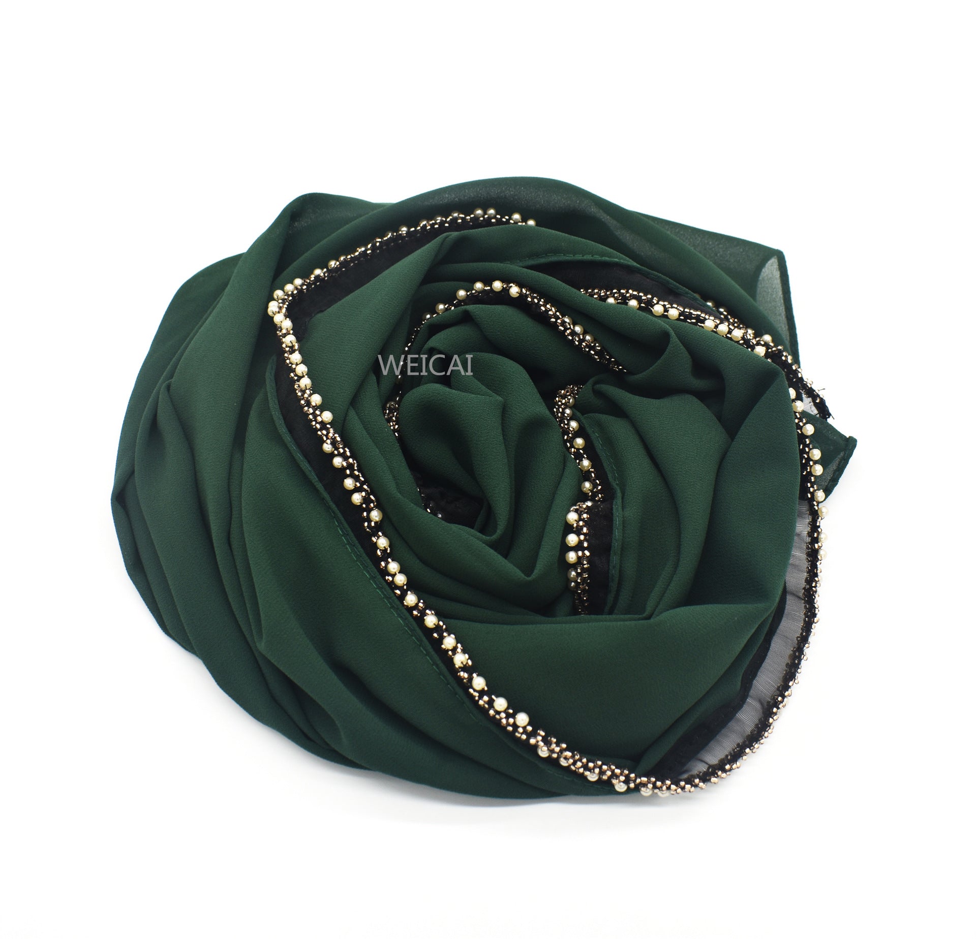 Bubble chiffon jewelry chain solid color chiffon scarf Malaysian headscarf hijab