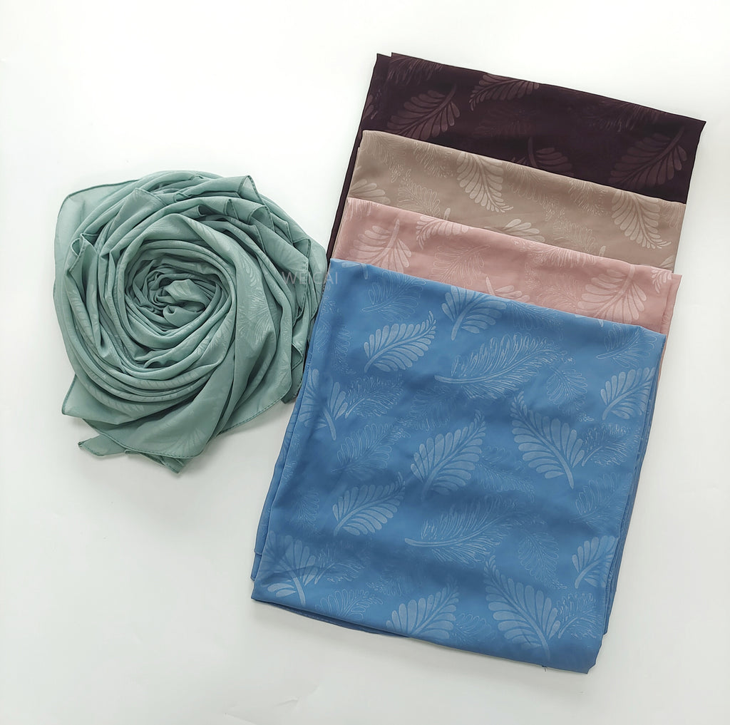 Size Pattern Customized Chiffon Cotton Polyester Long Towel Square Scarf Scarf Leaf Embossing Printing Middle East Headscarf Yarn